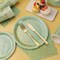 175-piece sage green and gold disposable party supplies set, including paper plates and napkins. Perfect for serving 25 guests, ideal for holiday, wedding, or birthday celebrations, adding a touch of elegance to your event.
